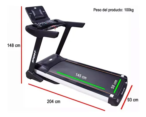 Caminadora Electrica 4hp Centurfit Gimnasio Profesional Uso Rudo Motor Ac