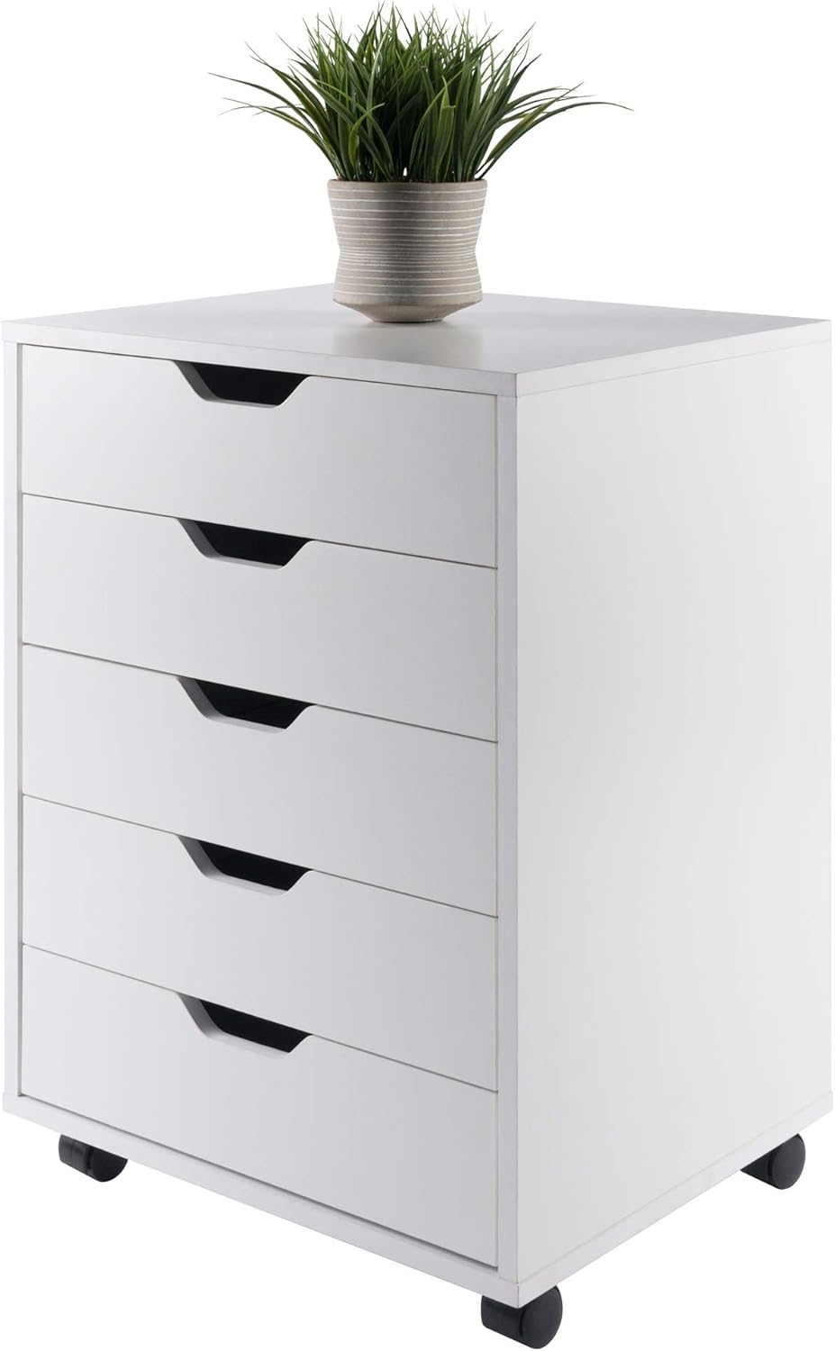 Winsome Wood Halifax 5-Drawer Cabinet, Blanco