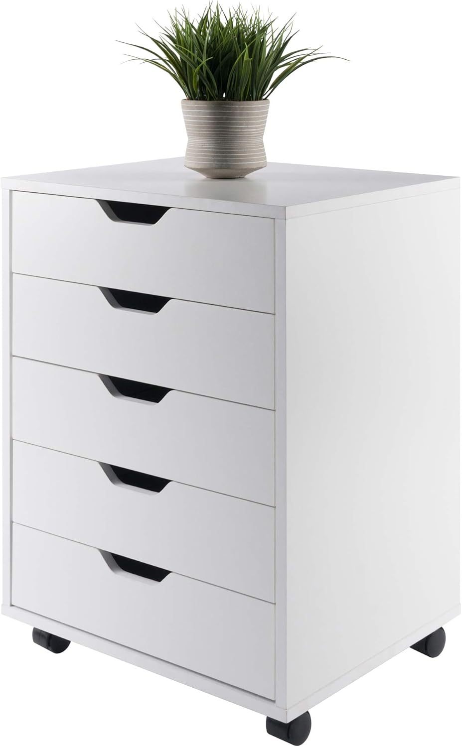 Winsome Wood Halifax 5-Drawer Cabinet, Blanco