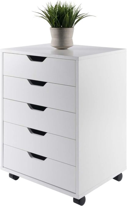 Winsome Wood Halifax 5-Drawer Cabinet, Blanco