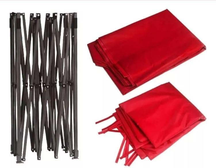 VANLIG Toldo Carpa 4.5x3 Metros Plegable con Paredes Y Techo Carpa (Rojo)