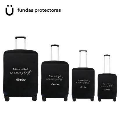 Juego 4 Maletas De Viaje Rigidas Ruedas 360 Bolsas De Viaje azul Rumbo RUM40