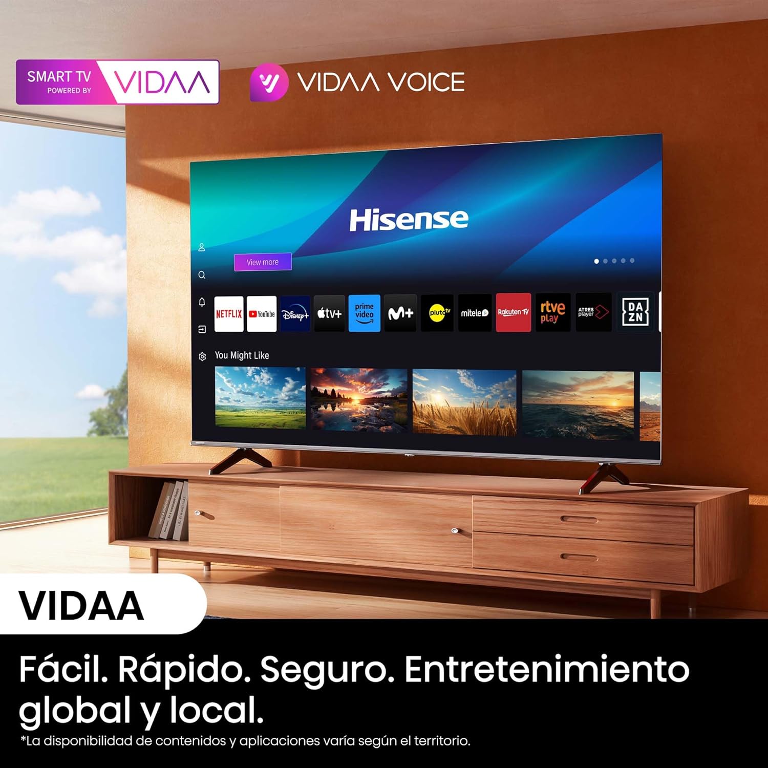 Hisense Pantalla UHD 4K de 43" 43A6NV, VIDAA Smart TV, 43 Pulgadas, Dolby Vision, Modo Juego Plus, DTS Virtual X, Control por Voz televisor, Doble Control de Volumen, (Nuevo 2024)