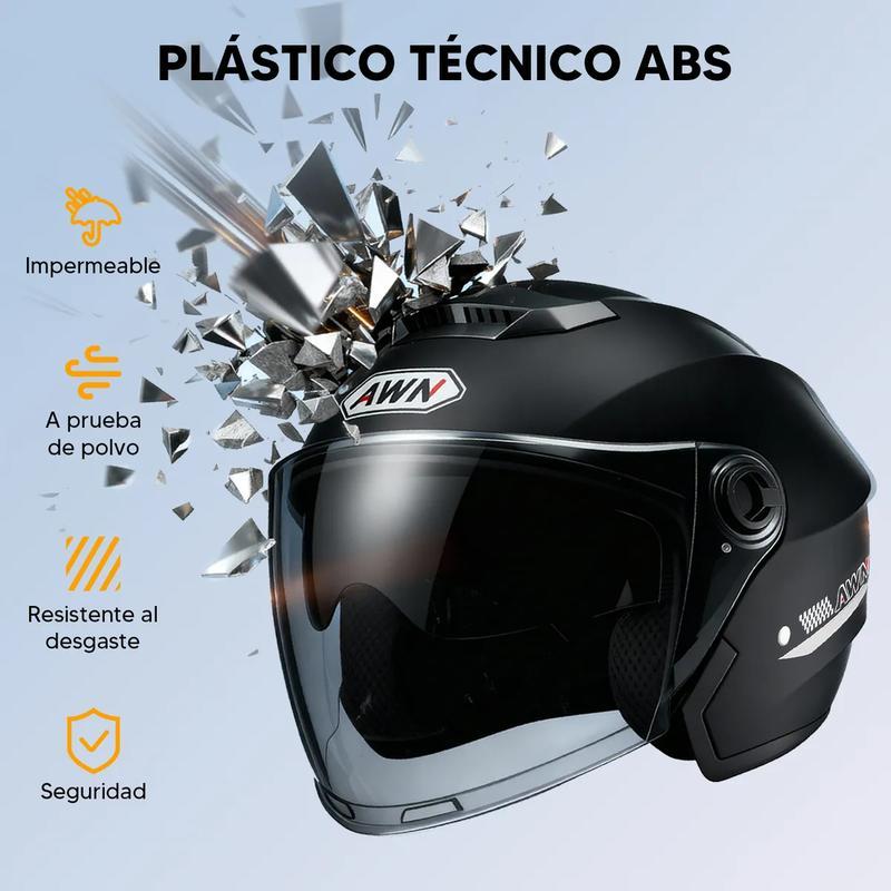 Casco Motocicleta Transpirable Con Visera De Doble Capa Dot