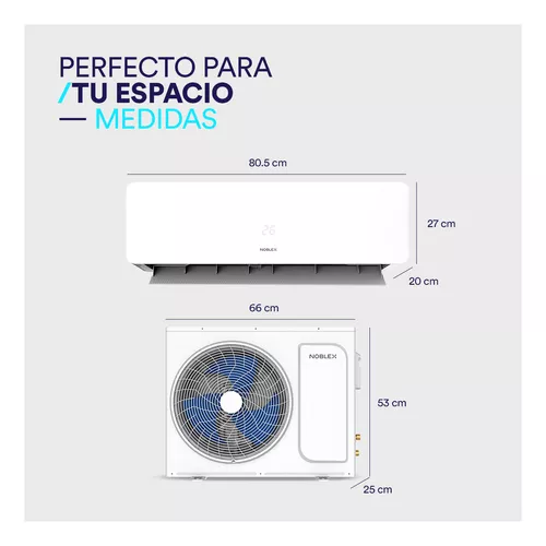 Noblex Aire Acondicionado Minisplit On/Off Frío NXS32C11AMX 12000btu 1 tonelada 115V