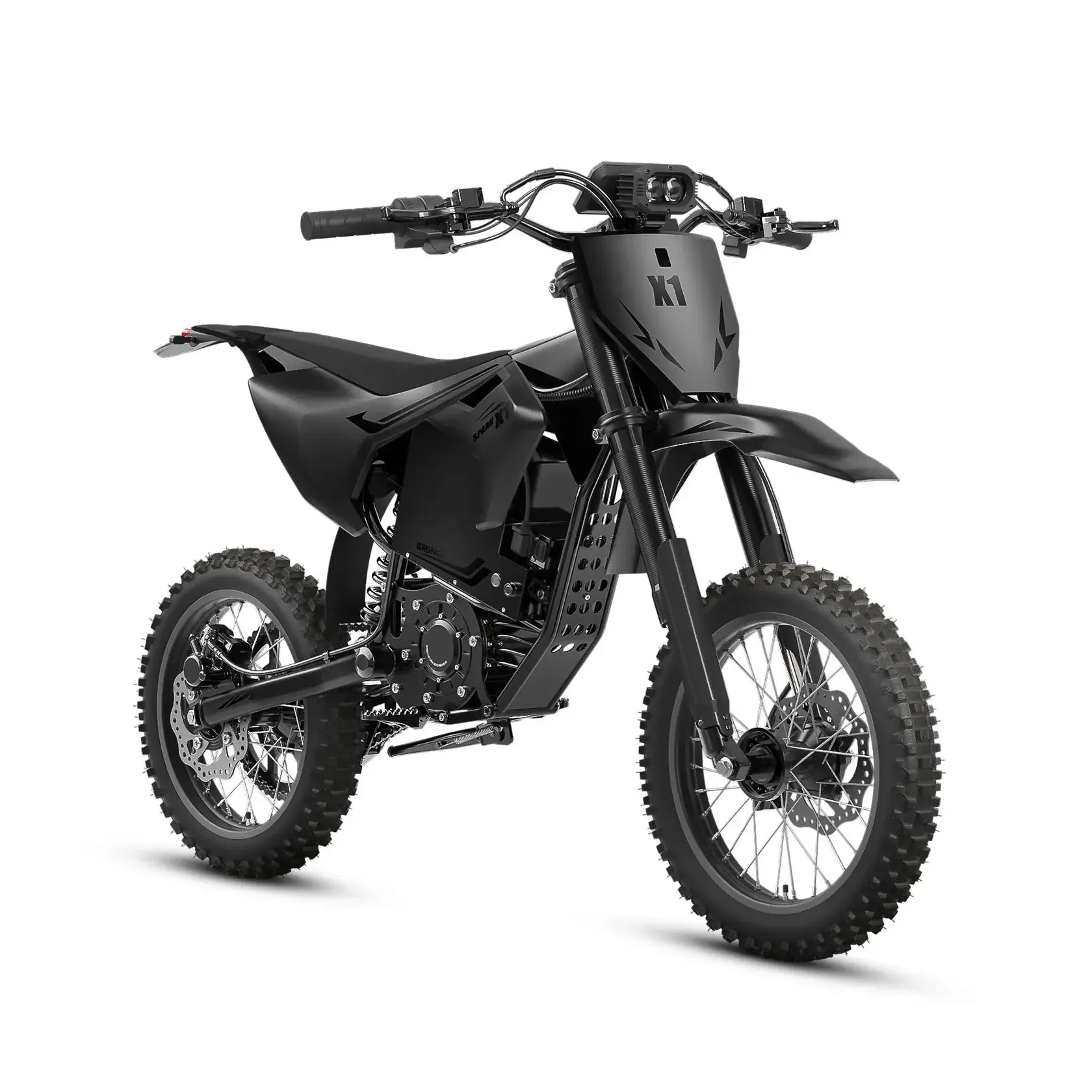 🔥QRONGE X1 Spark eBike - Unisex All-Terrain Mountain Bike with All-Terrain Tires, 4500W Mid-Drive Motor, 60V 28.8Ah Battery, 60 Mi Range, 50MPH Speed, Suspension, for Adults & Teens, Bicicleta Electrica bicicleta electrica