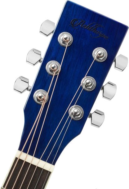 Ashthorpe - Paquete de guitarra acústica-eléctrica de tamaño completo, Negro