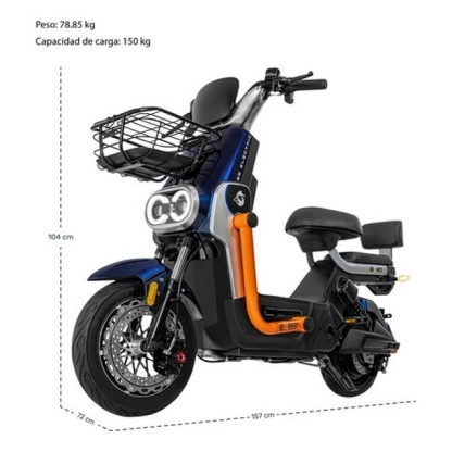 Bicleta Bicimoto Electrica 800w 60v 50km/h Luces Full Led