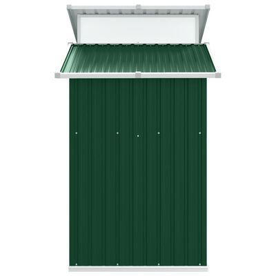 Cobertizo de jardín verde 270x130x208,5 cm acero galvanizado