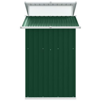 Cobertizo de jardín verde 270x130x208,5 cm acero galvanizado