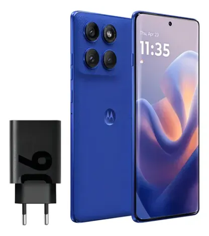📱 Motorola Edge 60 Pro 5G disponible en azul y verde, opciones 512GB+12GB/16GB/24GB RAM ampliable hasta 24GB, cámara 50MP + teleobjetivo 10MP, resistencia IP68 IP69 bajo el agua