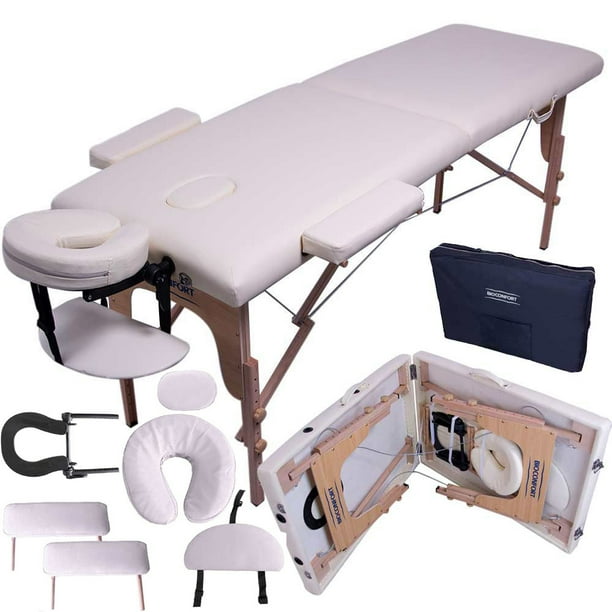 Cama de masaje Morado Nanofort Portatil plegable con accesorios