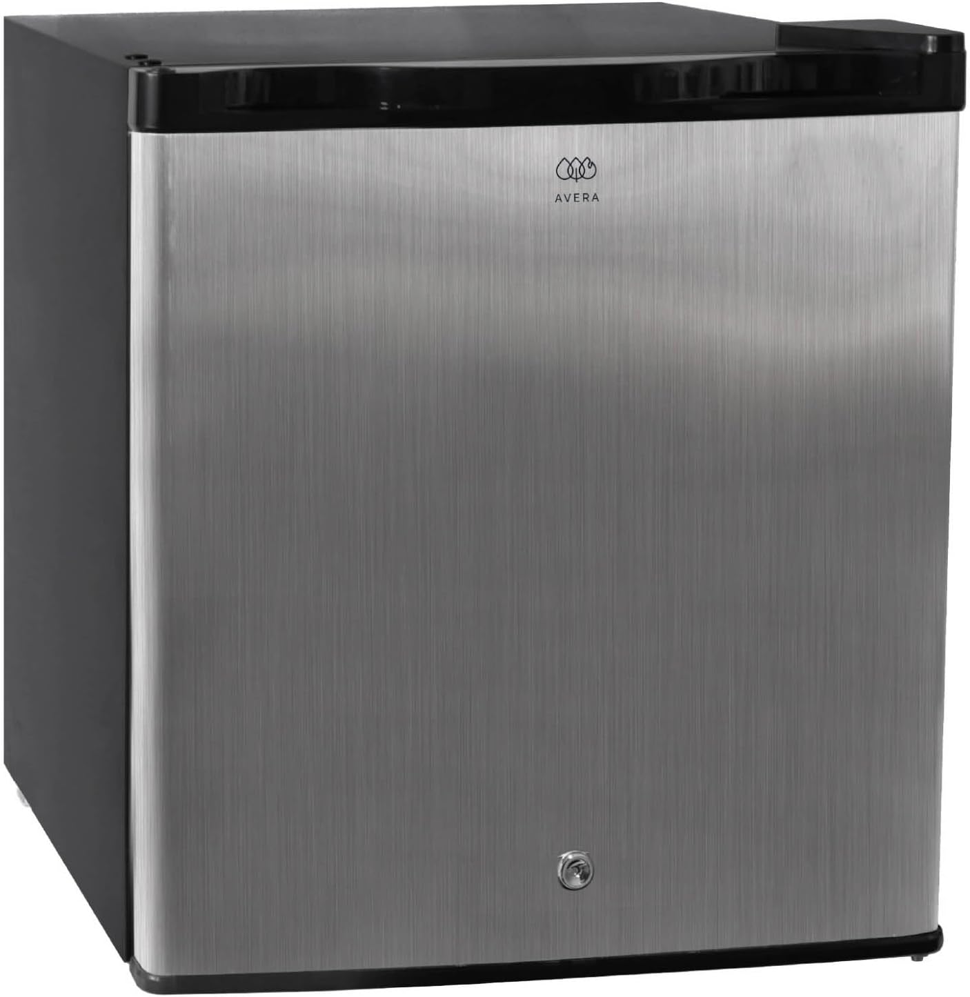 AVERA Frigobar 45L con Llave | Mini Refrigerador con Congelador, Puerta Reversible y Control de Temperatura 0°C-10°C | Ideal para Oficina, Cuarto o Minibar | FB46L