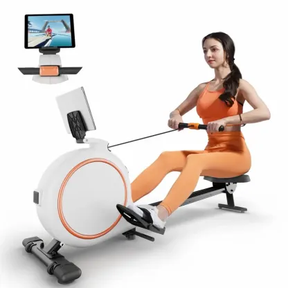 🏋️ MERACH Máquina de Remo, Remadora con Resistencia Magnética, App Propia, Equipo de Ejercicio para Entrenamiento de Cuerpo Completo en Casa
