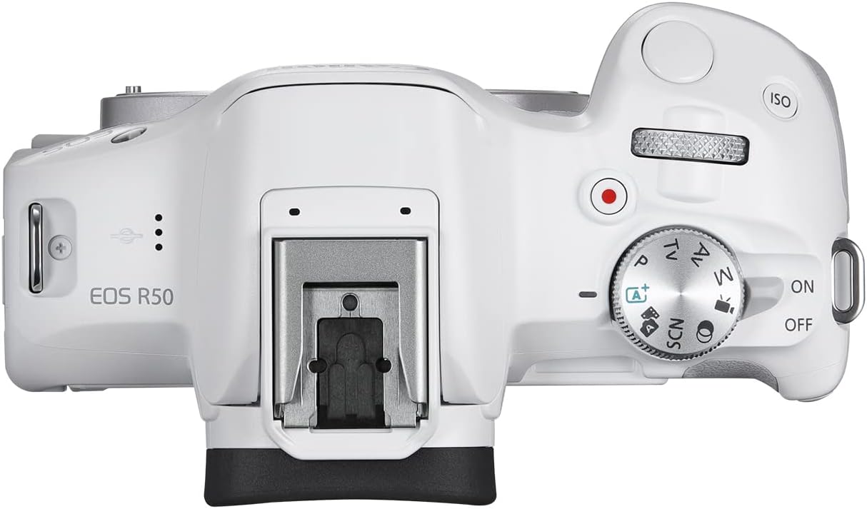 Canon EOS R50 Cámara de vlogging sin Espejo (Negro) con RF-S18-45mm F4.5-6.3 es Lente STM, 24.2 MP, Video 4K, detección y Seguimiento de Temas, Compacto, conexión de Smartphone, creador de Contenido