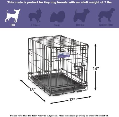 MidWest Homes for Pets - Jaula para perros XL | Jaula para perros MidWest iCrate de metal plegable con doble puerta con panel divisor, protege los pies y bandeja para perros a prueba de fugas | 48 pulgadas de largo x 30 de ancho x 33 pulgadas de alto, raz