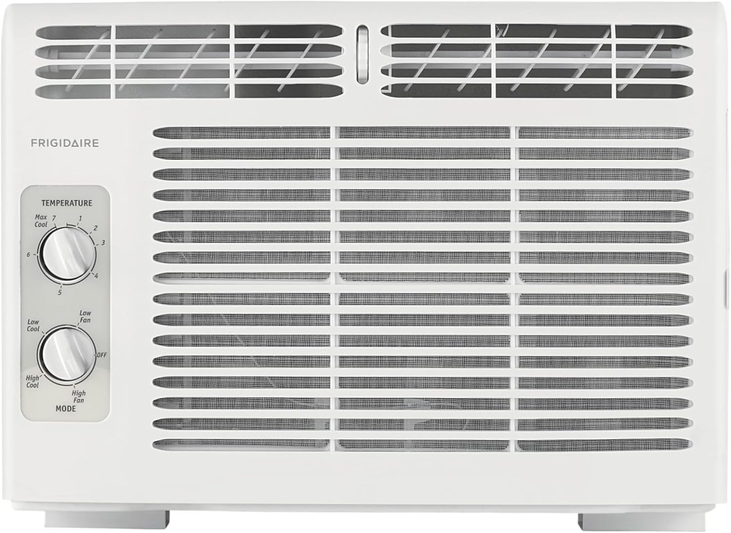 Frigidaire 5000 BTU Acondicionador de Aire montado en la Ventana, enfría hasta 150 Sq. Ft., Funcionamiento silencioso, Control de Temperatura sin Esfuerzo, 2 velocidades de Ventilador, reinicio