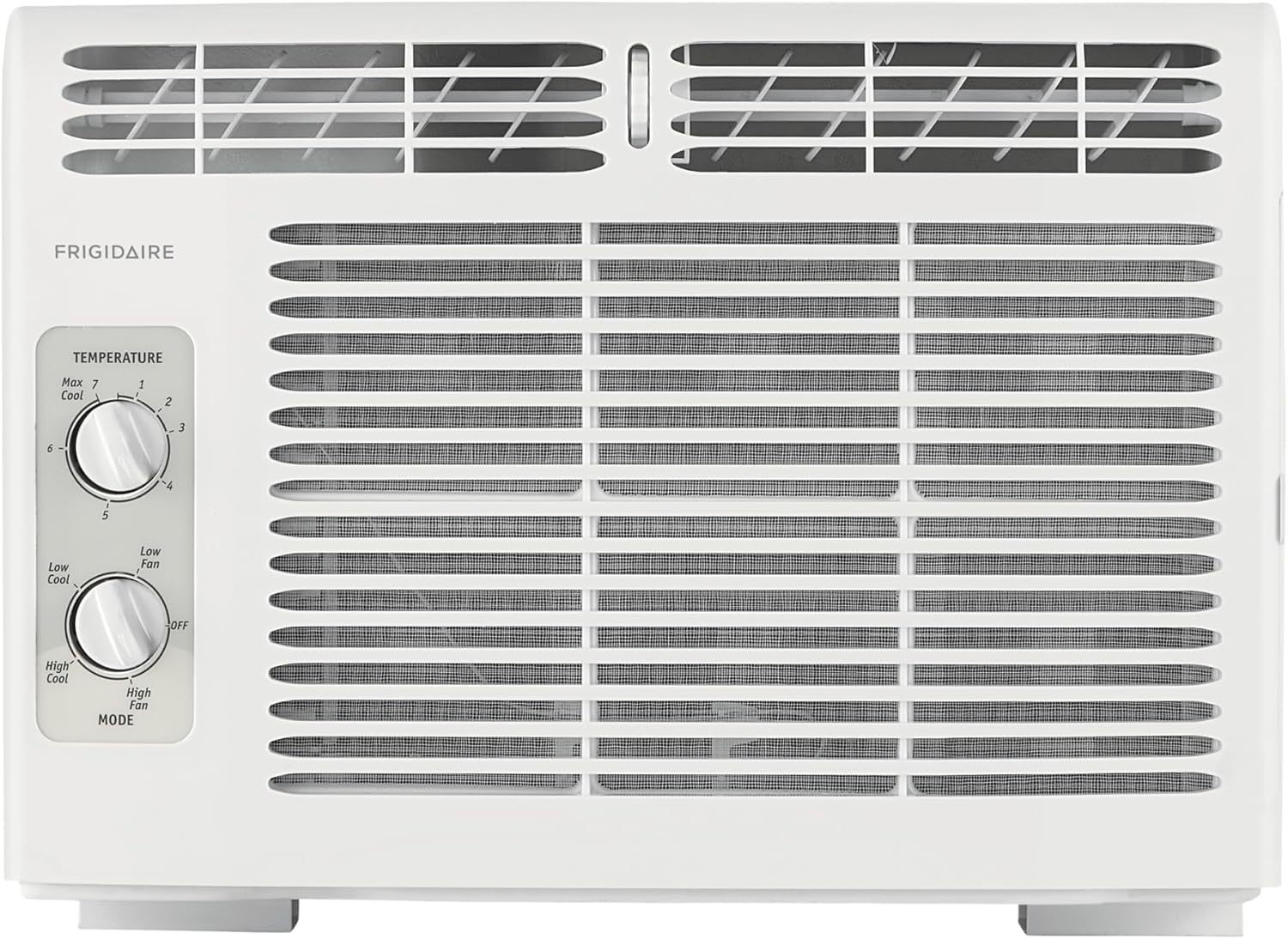 Frigidaire 5000 BTU Acondicionador de Aire montado en la Ventana, enfría hasta 150 Sq. Ft., Funcionamiento silencioso, Control de Temperatura sin Esfuerzo, 2 velocidades de Ventilador, reinicio