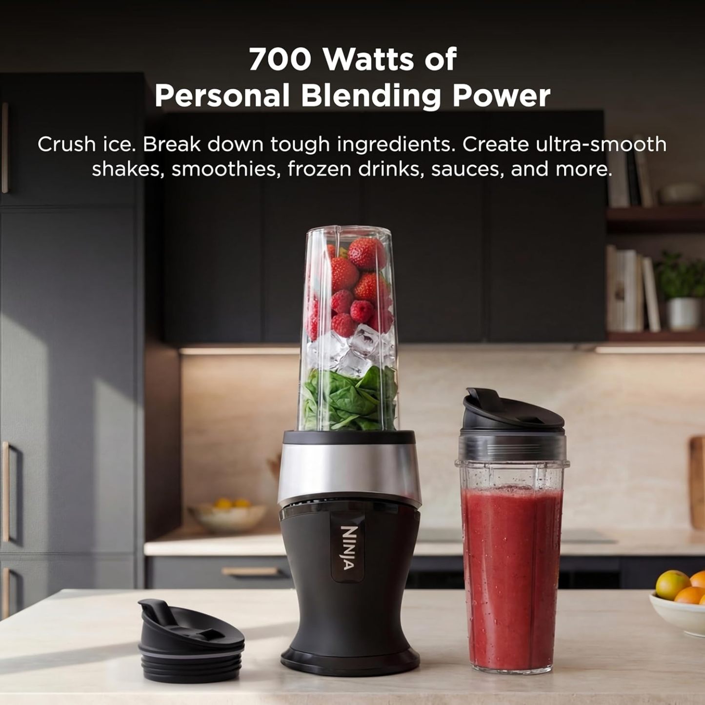 Licuadora Personal 700W con Vaso Portátil 473ml | Mini Batidora para Smoothies, Jugos y Batidos Saludables