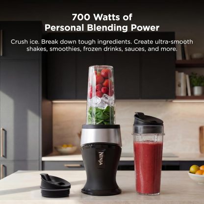 Licuadora Personal 700W con Vaso Portátil 473ml | Mini Batidora para Smoothies, Jugos y Batidos Saludables