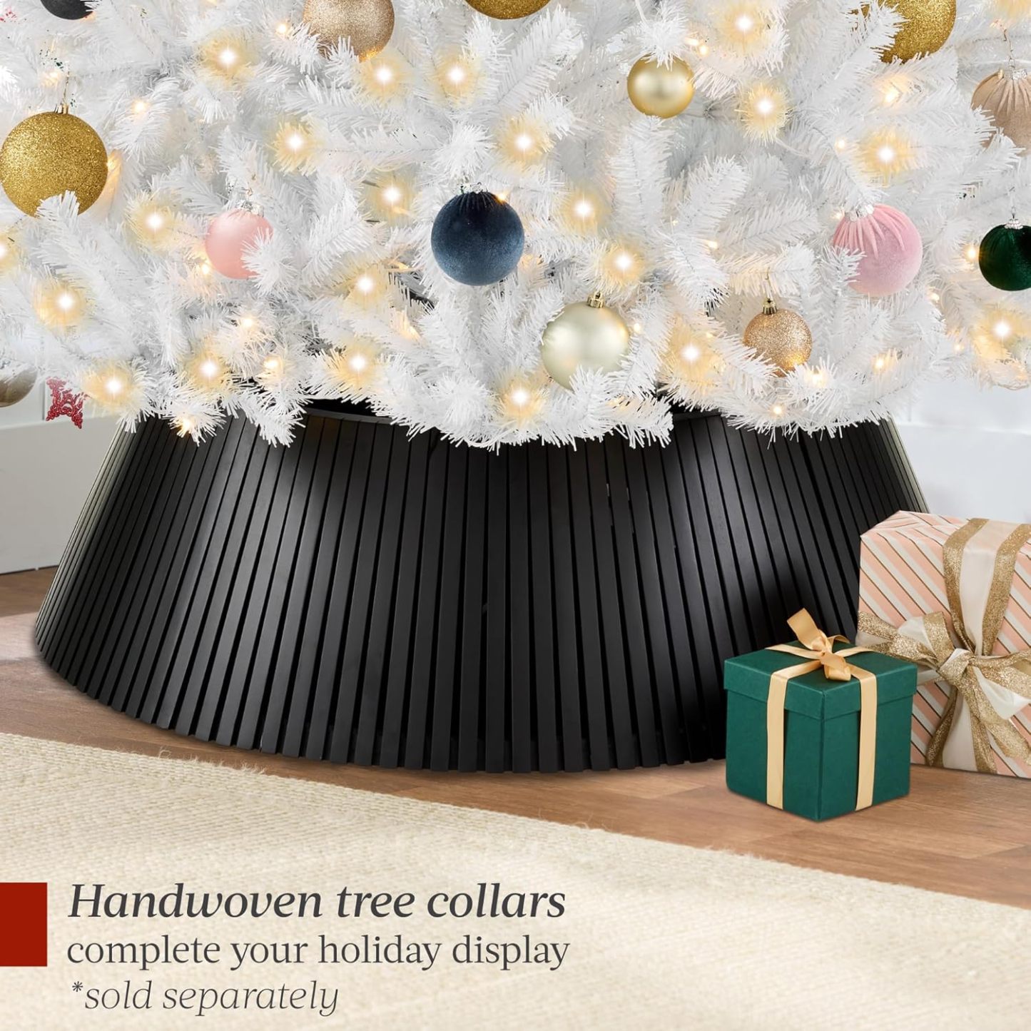 Best Choice Products - Árbol de Navidad Artificial de Abeto preiluminado de 7 pies para el hogar, Oficina, decoración de Fiesta con 550 Luces incandescentes, 1346 Puntas de Rama, fácil Montaje