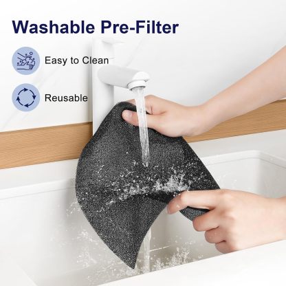 Tolife Purificador de aire para habitación grande, purificadores de aire para el hogar y pelo de mascotas con filtro lavable, limpiador de aire para recámara de hasta 1095 pies² polvo humo olor, modo