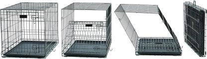 MidWest Homes for Pets - Jaula para perros XL | Jaula para perros MidWest iCrate de metal plegable con doble puerta con panel divisor, protege los pies y bandeja para perros a prueba de fugas | 48 pulgadas de largo x 30 de ancho x 33 pulgadas de alto, raz