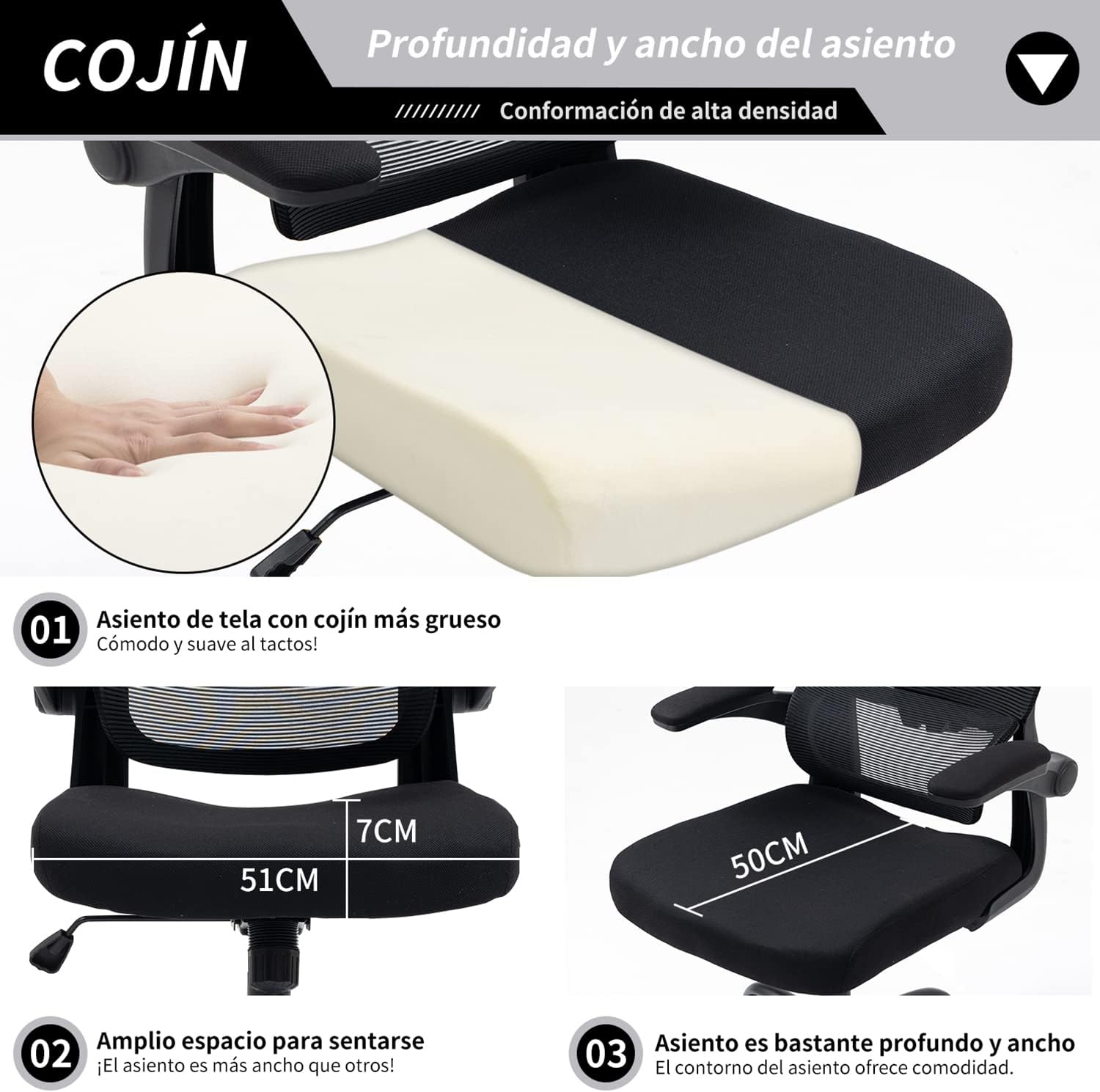 HOMEMAKE FURNITURE Silla Oficina ergonómica de Respaldo Alto con Soporte Lumbar Ajustable Altura reclinable descansabrazos Ajustables Silla Gamer sillas para Escritorio Silla ergonomica Rosa
