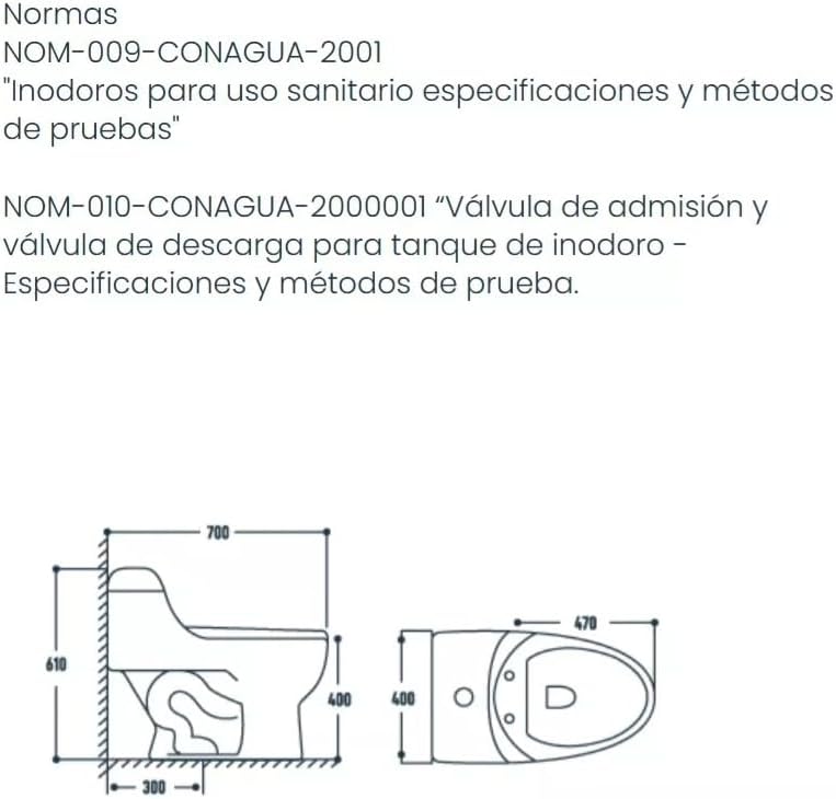 Decobath - WC/Inodoro de Cerámica, Una Pieza, Doble Descarga, Asiento Cierre Suave, Color Blanco