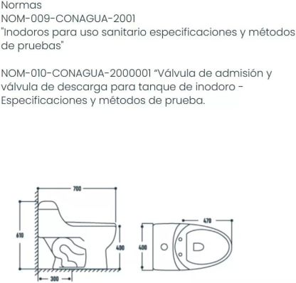 Decobath - WC/Inodoro de Cerámica, Una Pieza, Doble Descarga, Asiento Cierre Suave, Color Blanco