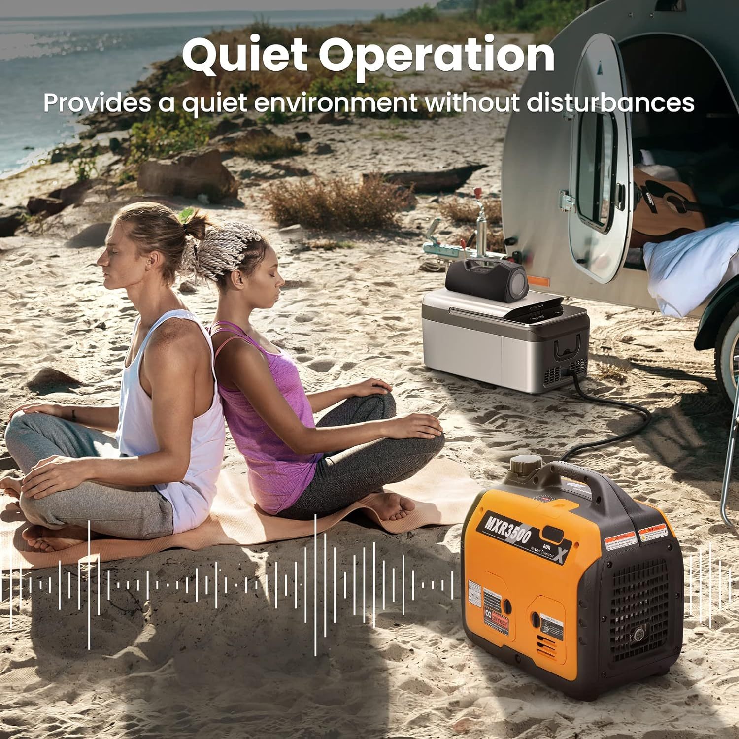 MaXpeedingrods Generador inversor portátil de 3500 W alimentado por gas, compatible con EPA, compacto y ligero para energía de respaldo en el hogar, camping al aire última intervensión, RV y remolque