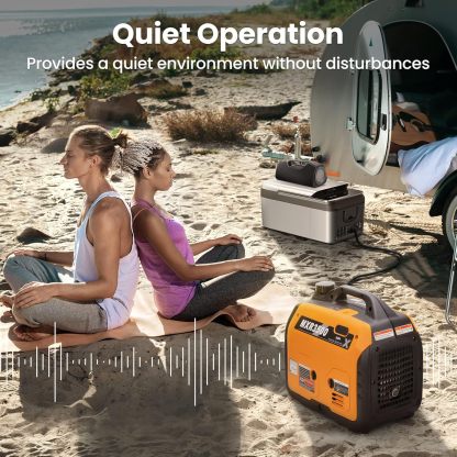 MaXpeedingrods Generador inversor portátil de 3500 W alimentado por gas, compatible con EPA, compacto y ligero para energía de respaldo en el hogar, camping al aire última intervensión, RV y remolque