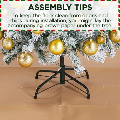 Yaheetech Árbol de Navidad artificial preiluminado de 6 pies con luces incandescentes blancas cálidas, árbol de Navidad con 820 puntas de rama, 250 luces incandescentes y soporte plegable, color rosa