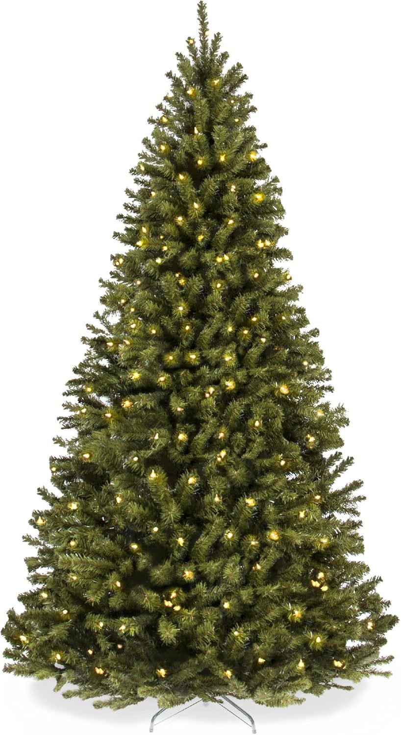 Best Choice Products - Árbol de Navidad Artificial de Abeto preiluminado de 7 pies para el hogar, Oficina, decoración de Fiesta con 550 Luces incandescentes, 1346 Puntas de Rama, fácil Montaje