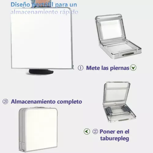 Mesa Plegable Portafolio Aluminio 1.2m Jardín Con 4 Sillas