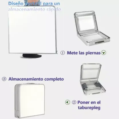 Mesa Plegable Portafolio Aluminio 1.2m Jardín Con 4 Sillas