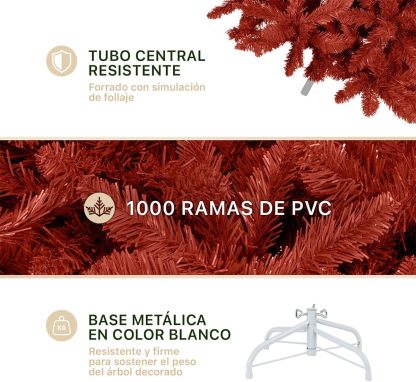 ESQUIMAL Árbol de Navidad Frondoso Pino Navideño Plegable, Cedro del Himalaya (Verde, 2.2 m)
