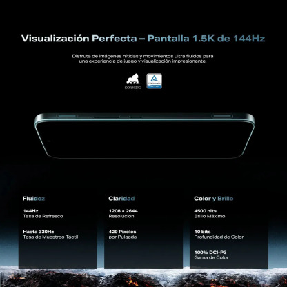 🎮 Celular Gamer 5G, 12GB+512GB, Color Negro Abismo, Incluye Kit Gaming, Enfriamiento Líquido Real, Gatillos GT, hasta 144FPS, Ecosistema Gaming