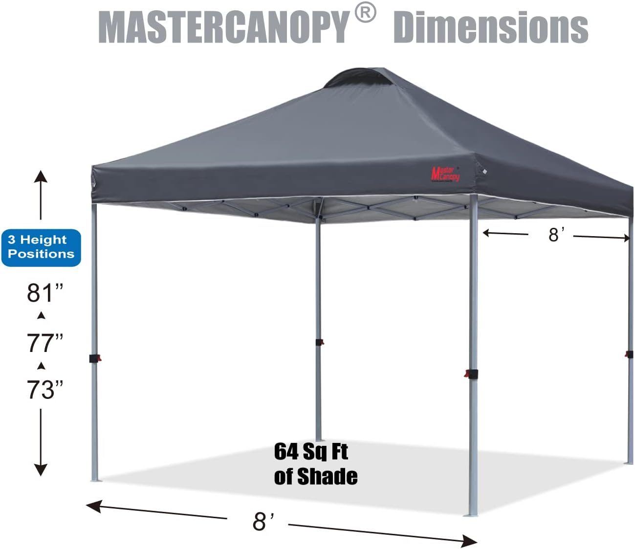 MASTERCANOPY - Tienda de campaña emergente Duradera con Bolsa Enrollable
