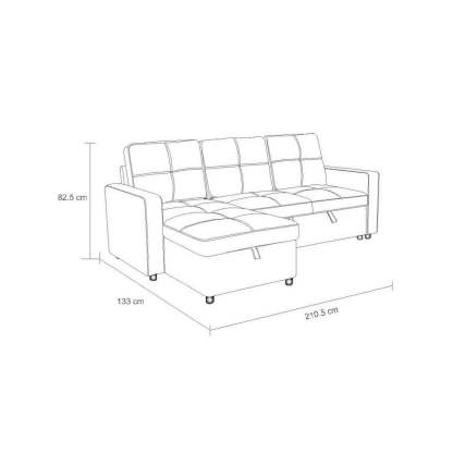 SOFÁ CAMA CON ALMACENAMIENTO TRIBECA GRIS CLARO