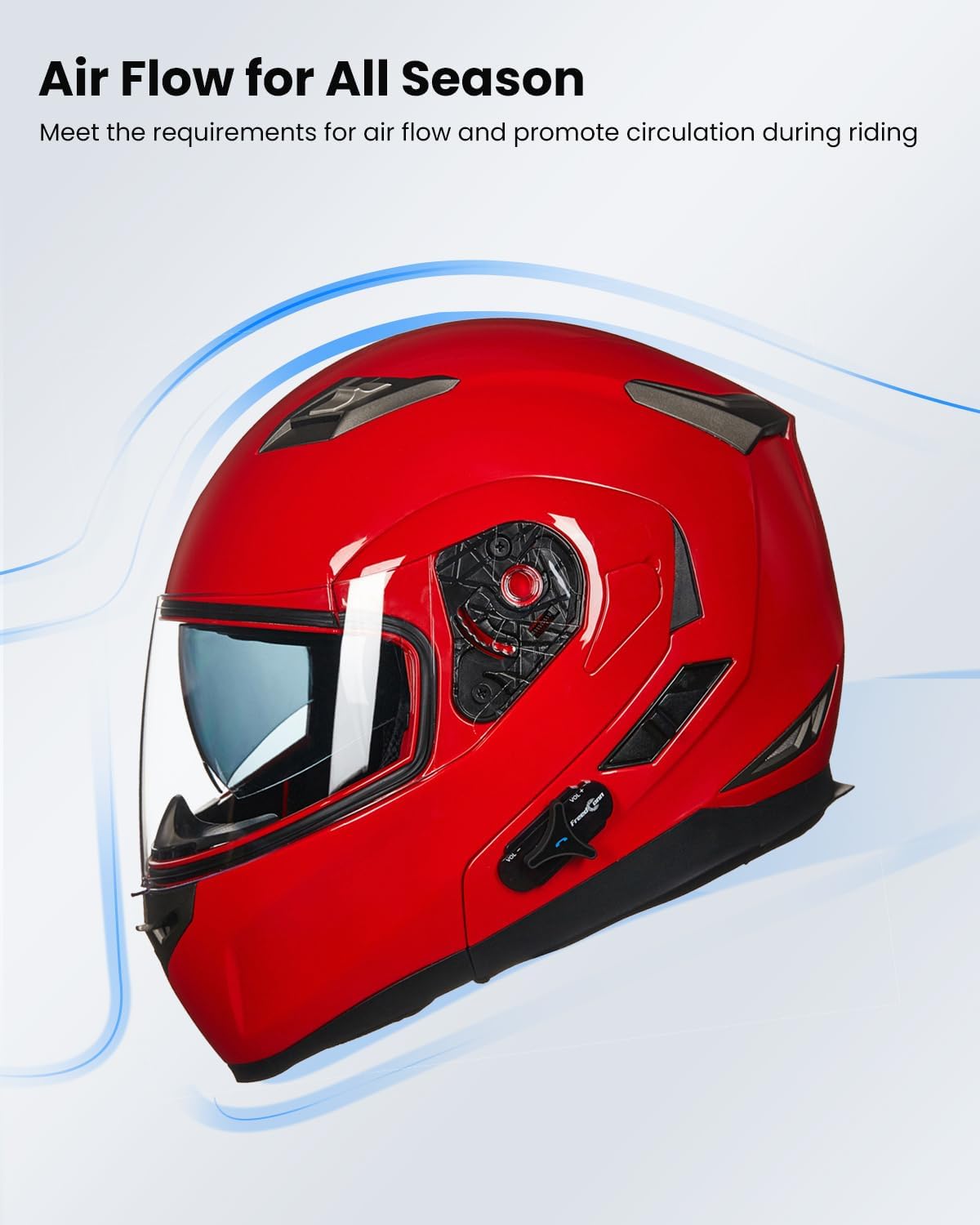 ILM - Casco de Motocicleta Modular Integrado con Bluetooth, con protección Solar para Mp3, Modelo 953/953 Pro