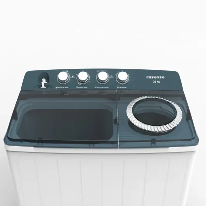 Lavadora Hisense Doble Tina 26 Kg Semiautomática Storm Wash Color Blanco