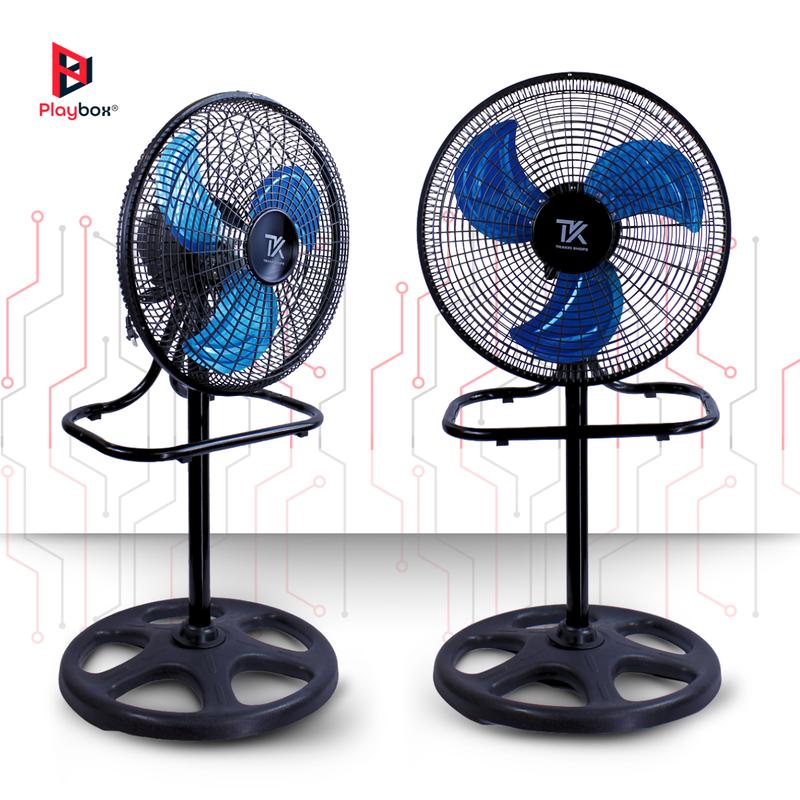 Ventilador 18" con Pedestal 3 en 1 Premium Silencioso con Velocidad Ajustable, Potencia Estable y Rejillas de ABS