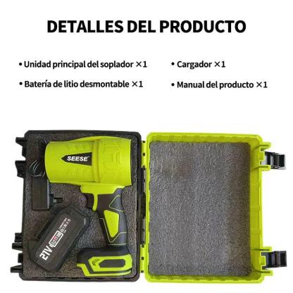 SEESE Soplador Turbo inalámbrico – Soplador de hojas con motor de cobre puro, secado de coche, nieve y limpieza del hogar y jardín