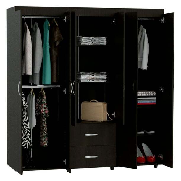 Closet Armable Bariloche Wengue Armario Recámara Excelsior Excelsior Moderno