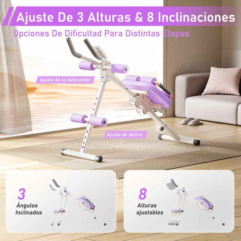 Banca Ejercicio Multifuncional Hogar Abdomen,Glúteos,Cintura, Tonificación y Quema de Grasa Máquina Casa para Tonificar Glúteos, Adelgazar Cintura y Ejercitar Piernas