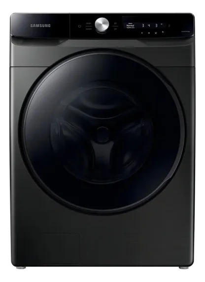 Lavadora Samsung Con Panel Multicontrol, 22kg Wf22c6400av Color Negro