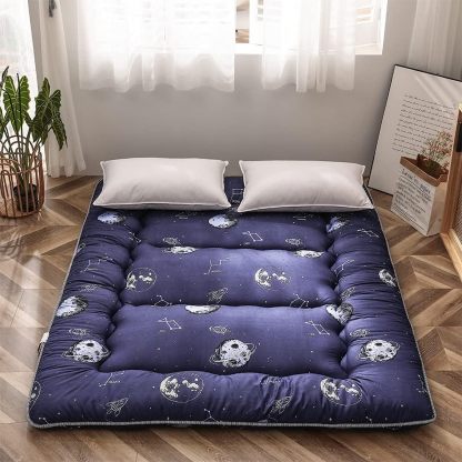 MAXYOYO - Puf plegable para sofá, cama, colchón de piso para adultos, extra grueso, 6 pliegues, sofá para recámara, sala de estar, beige, 135 x 240 cm