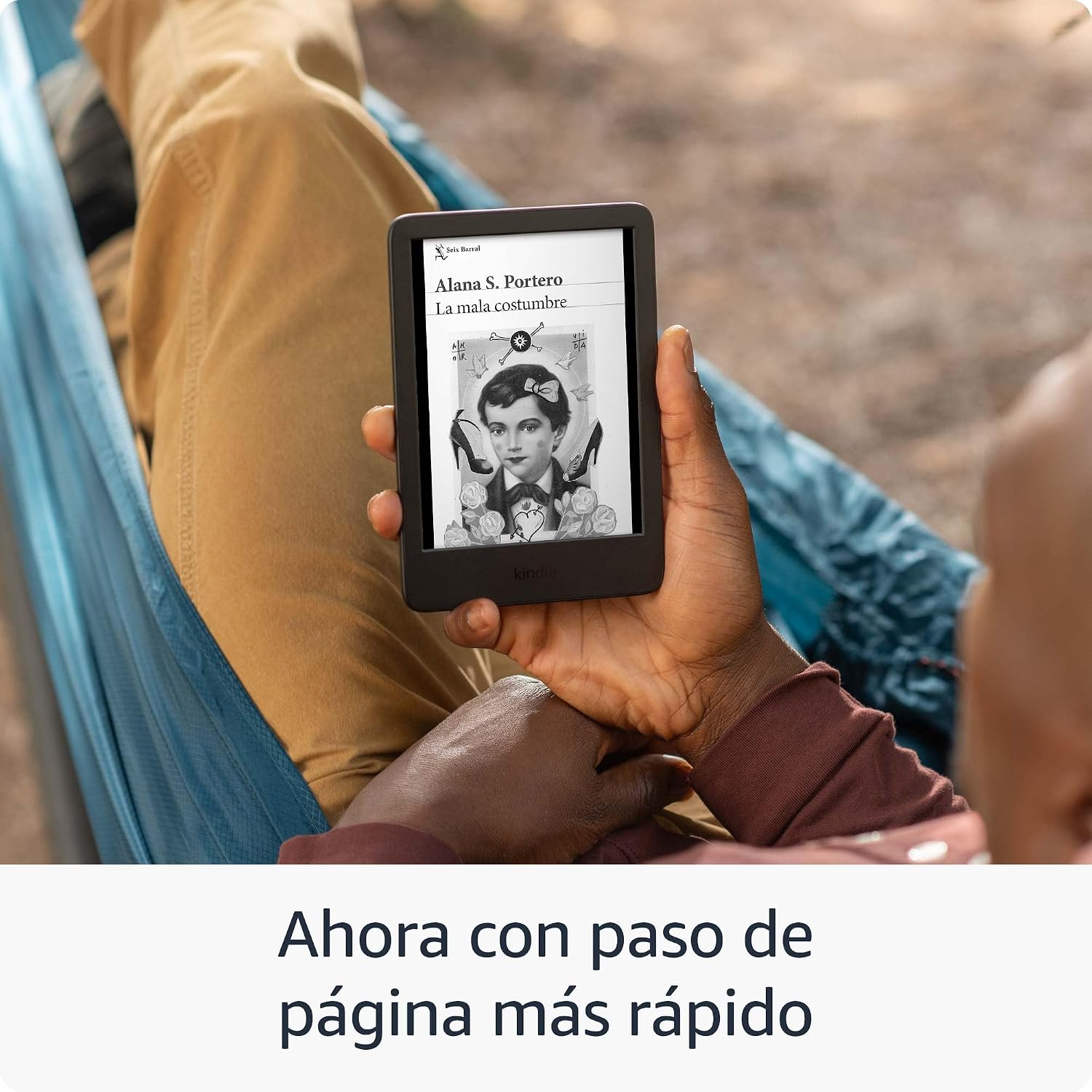 📕 Kindle 16 GB (modelo más reciente), el más ligero y compacto, refresco de página rápido y alto contraste, experiencia de lectura mejorada, colores: Negro, Rosa y Matcha (Verde Té)