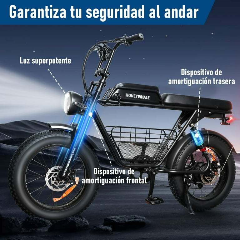 Bicicleta Eléctrica Honey Whale K7 Negro HONEY WHALE K7